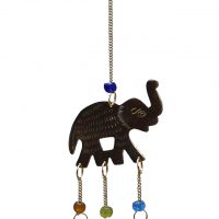Hanging Elephant Brass Bells-0